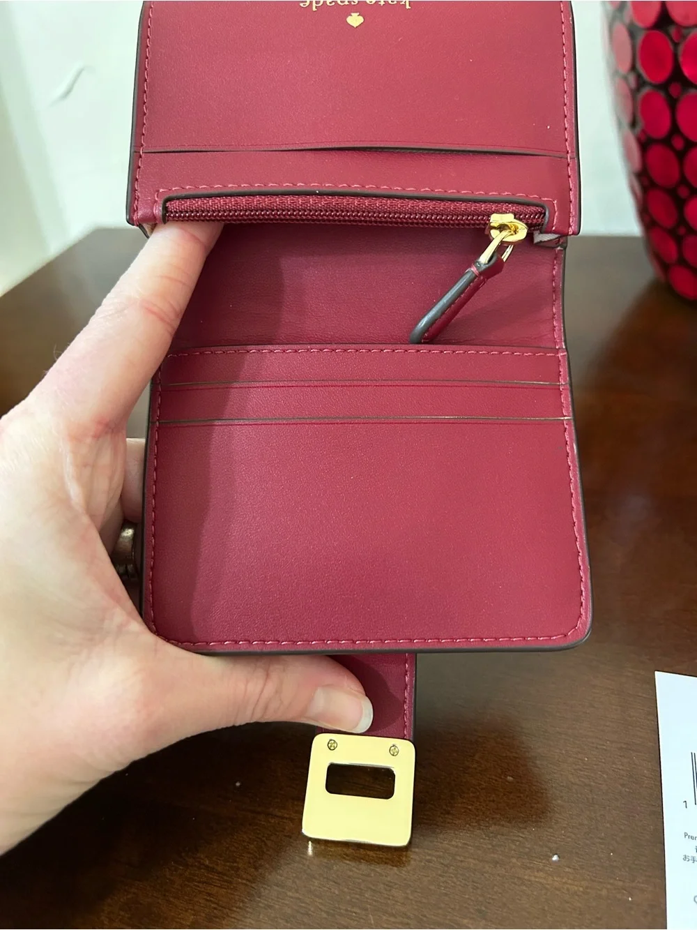 Kate Spade Pink Phoebe Small Card Holder - Rose Oil MSRP $149